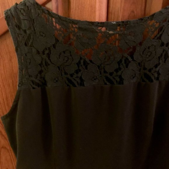 Unbranded | Little Black Dress Sleeveless with Lace Accents | Size L - Picture 8 of 12